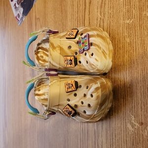 Crocs "Cinnamon Toast Crunch"; used; size 12 toddler